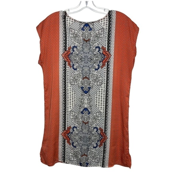 REITMANS Long Patterned Sleeveless Blouse Lightweight Paisley Floral - Picture 2 of 7